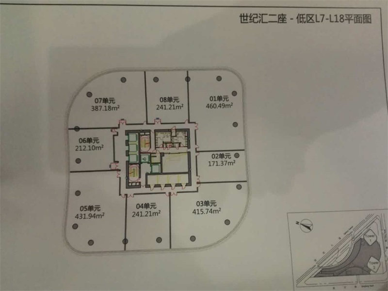 世纪汇广场写字楼出租-平面图