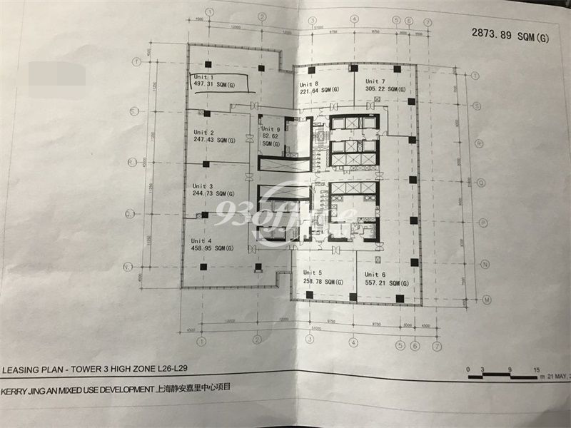 嘉里中心三座办公楼租金-写字楼平面图 