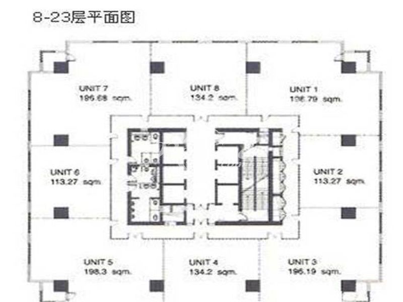 东方有线大厦办公楼租金-写字楼平面图 