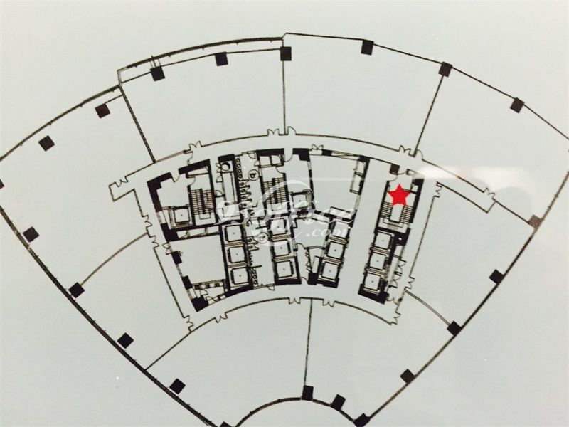 1788国际中心办公楼租金-写字楼平面图 
