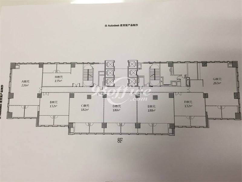 美奂大厦办公楼租金-写字楼平面图