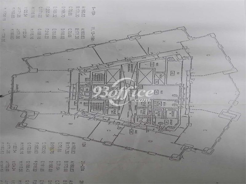 浦发大厦办公楼租金-写字楼平面图