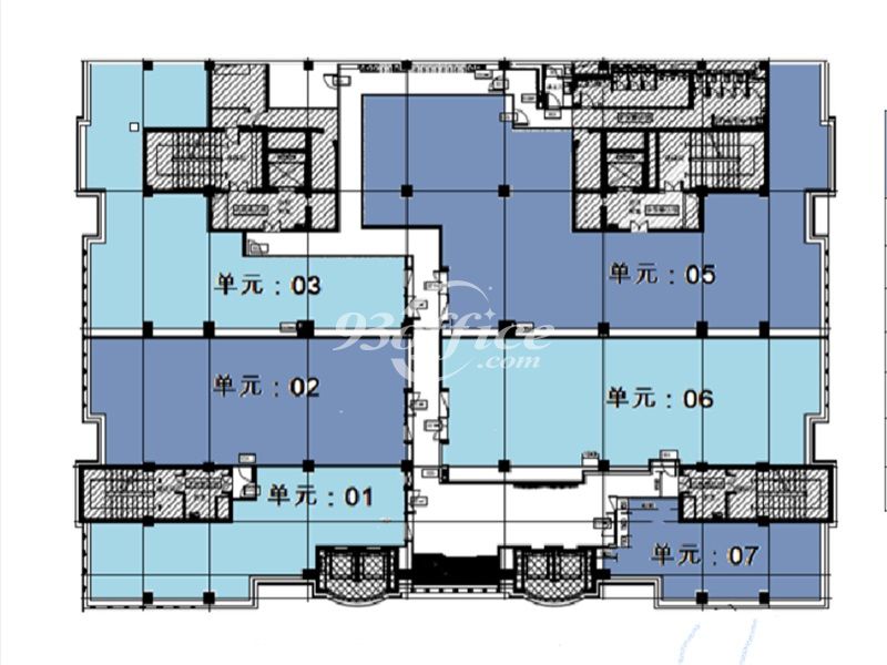 腾飞元创大厦办公楼租金-写字楼平面图