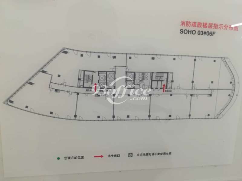 天会商务广场（原凌空SOHO）办公楼租金-写字楼平面图 