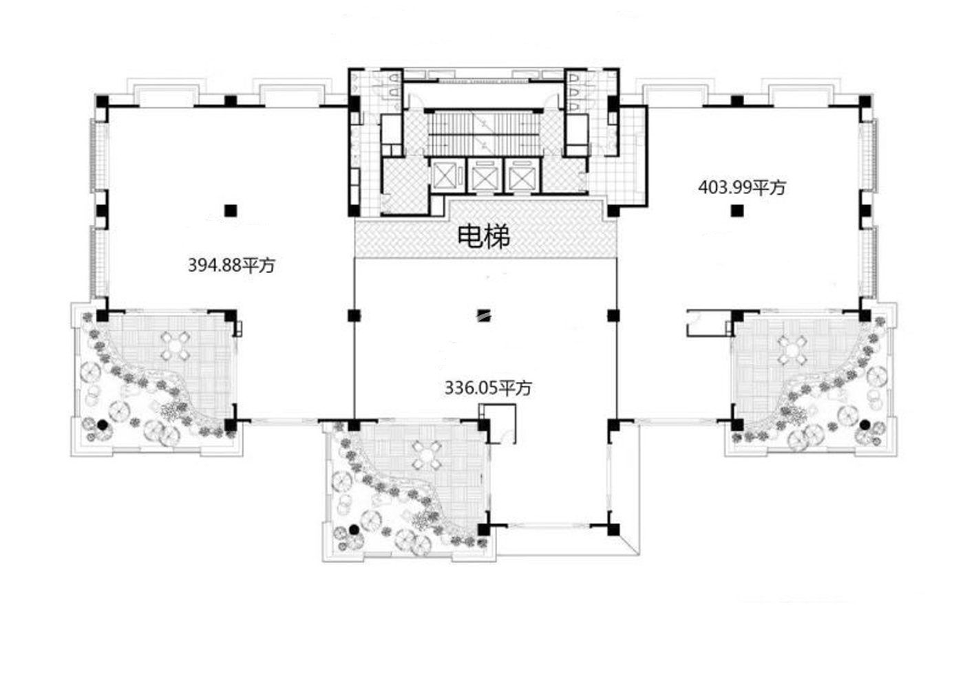 汤泉国际广场办公楼租金-写字楼平面图 
