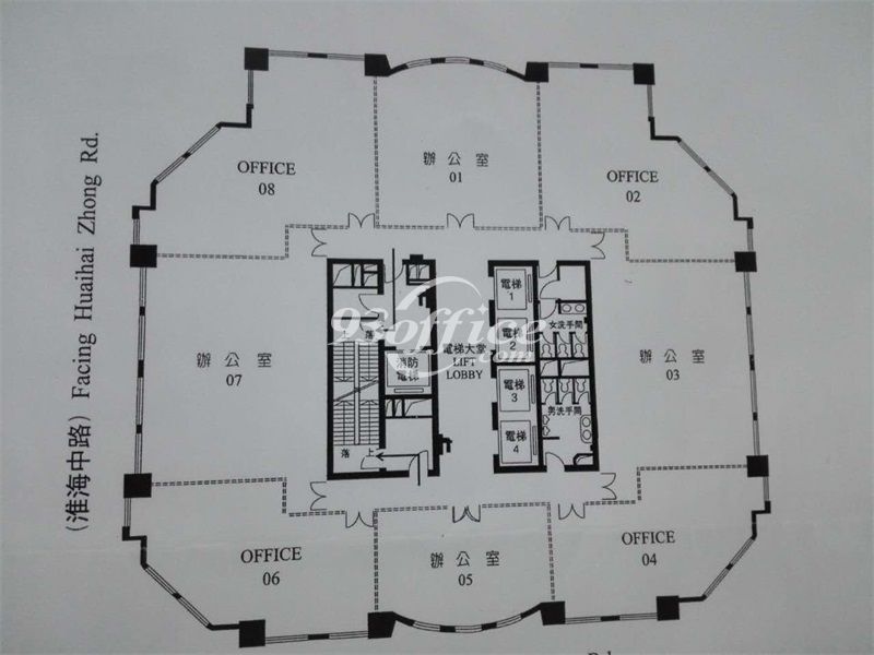 瑞力大厦办公楼租金-写字楼平面图