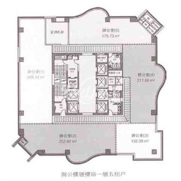 嘉宁国际大厦办公楼租金-写字楼平面图 