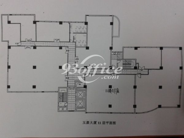 玉嘉大厦办公楼租金-写字楼平面图 