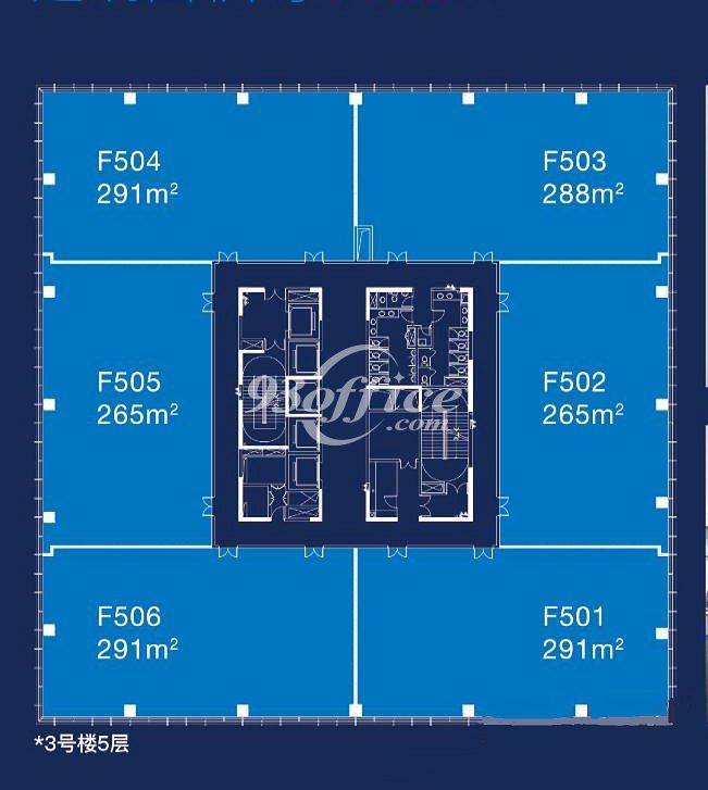 东虹桥中心办公楼租金-写字楼平面图