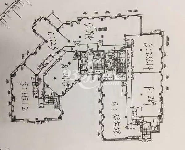 永融国际中心办公楼租金-写字楼平面图