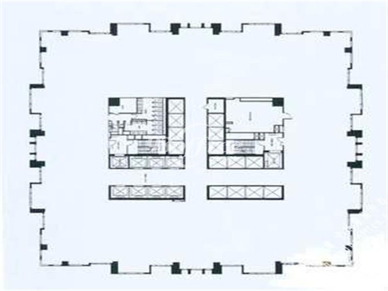 外滩中心办公楼租金-写字楼平面图