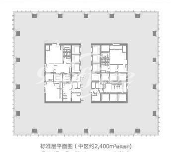 人寿金融中心办公楼租金-写字楼平面图