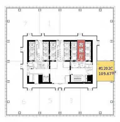 泰康保险大厦办公楼租金-写字楼平面图