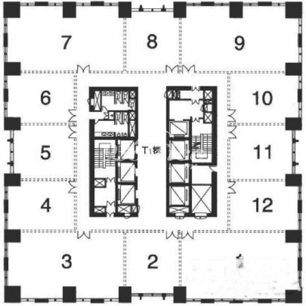 远东国际广场办公楼租金-写字楼平面图 
