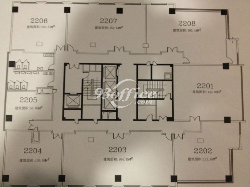 东方世纪大厦办公楼租金-写字楼平面图
