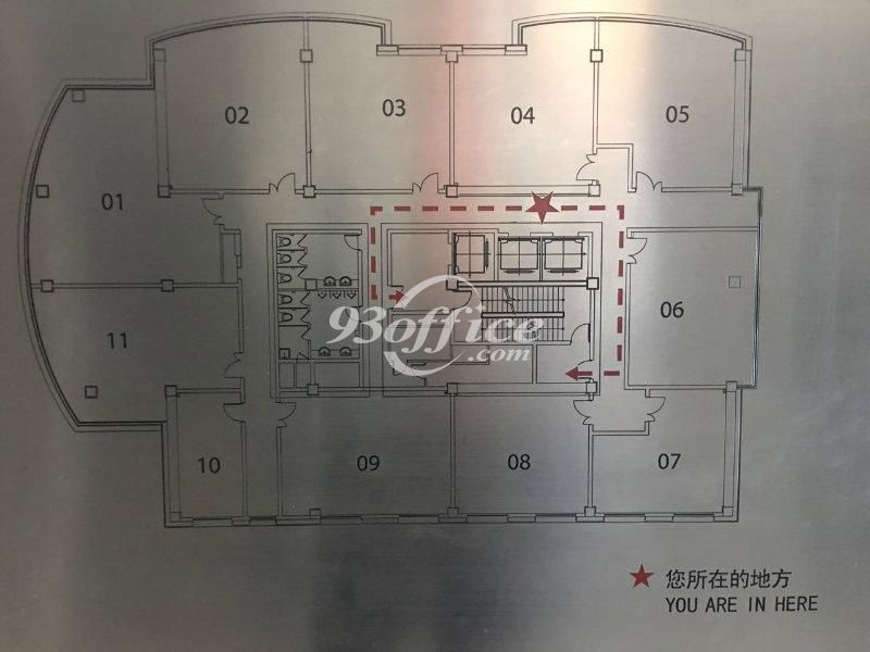 海益商务大厦办公楼租金-写字楼平面图