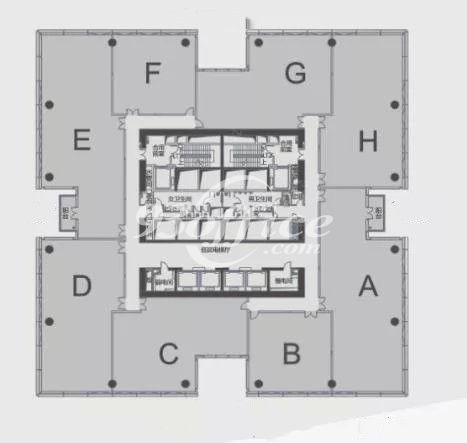 缤谷大厦办公楼租金-写字楼平面图