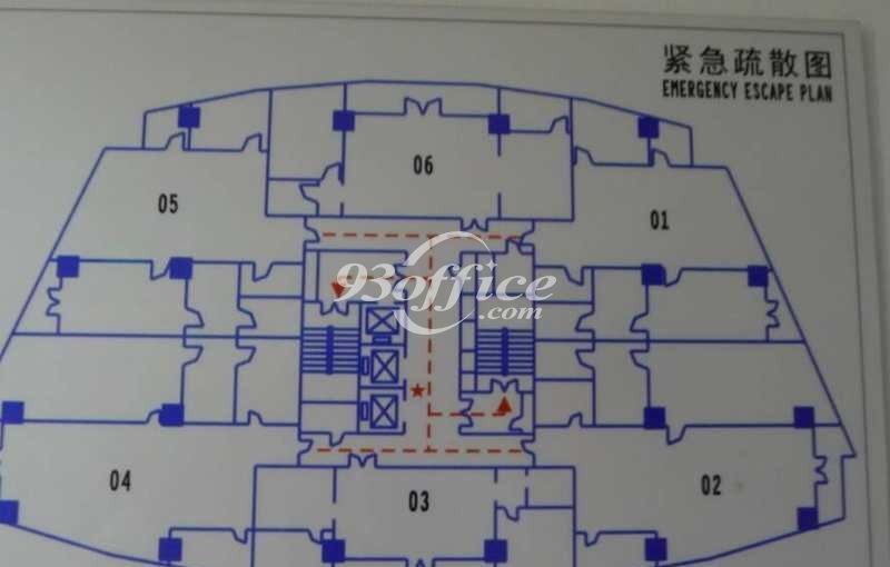 生物大厦办公楼租金-写字楼平面图 