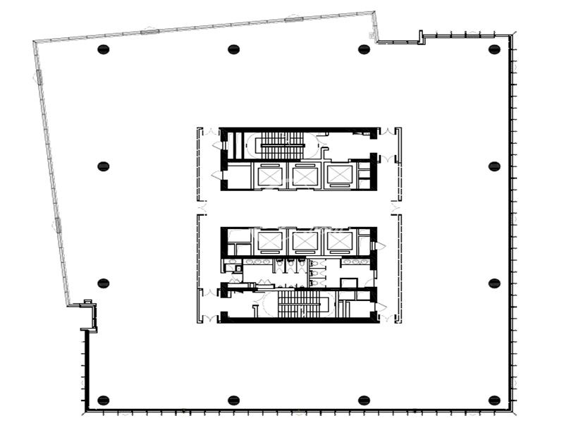 静安国际中心办公楼租金-写字楼平面图 