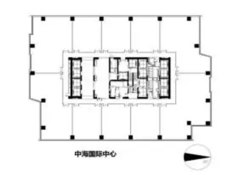 中海国际中心办公楼租金-写字楼平面图