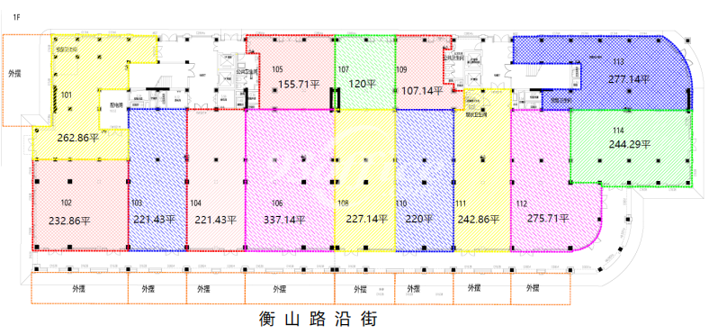 衡山路8号创意园区出租-平面图