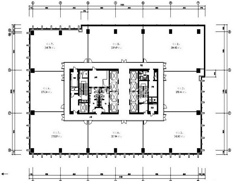 城建国际中心办公楼租金-写字楼平面图