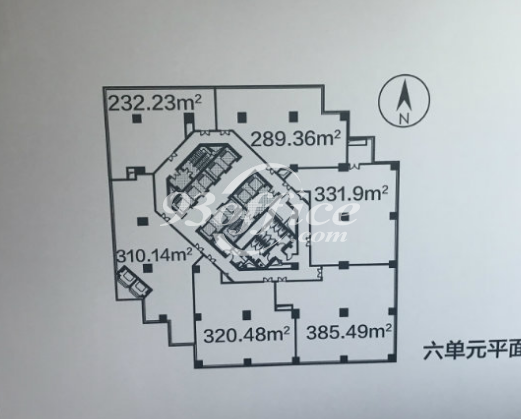 宝钢大厦办公楼租金-写字楼平面图