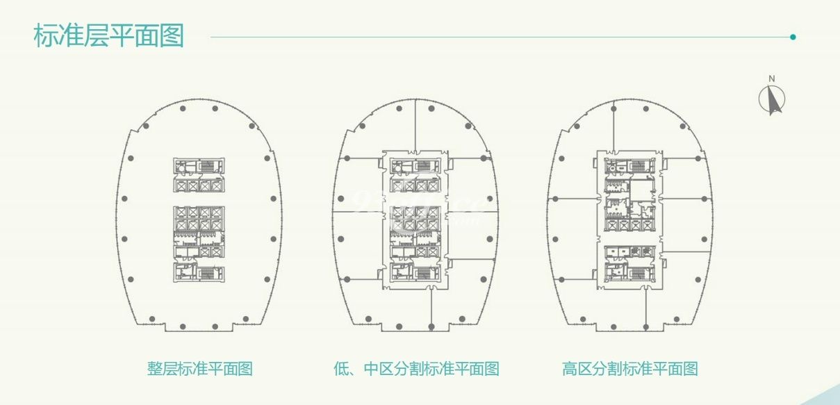 平安滨江金融中心（原歌斐中心）办公楼租金-写字楼平面图