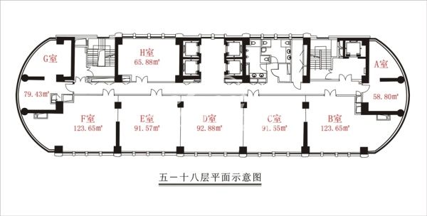 东吴证券大厦办公楼租金-写字楼平面图