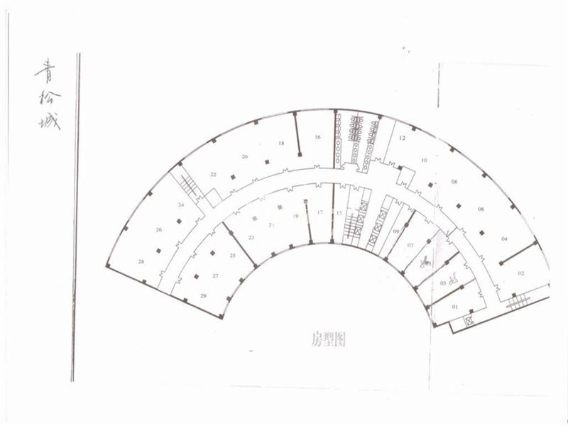 青松城办公楼租金-写字楼平面图
