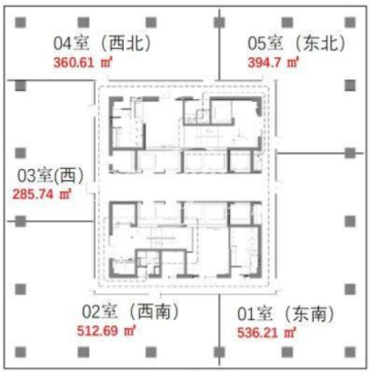 研祥科技大厦办公楼租金-写字楼平面图