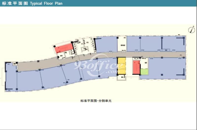 电科滨江中心办公楼租金-写字楼平面图