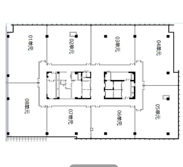 中骏广场办公楼租金-写字楼平面图