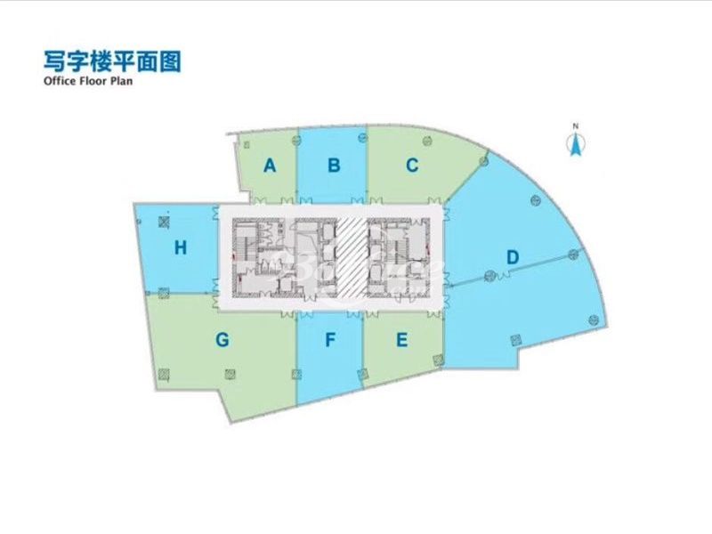 友力国际大厦办办公楼租金-写字楼平面图