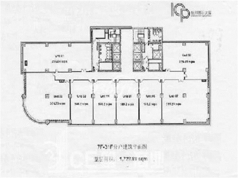 盛邦国际大厦办公楼租金-写字楼平面图