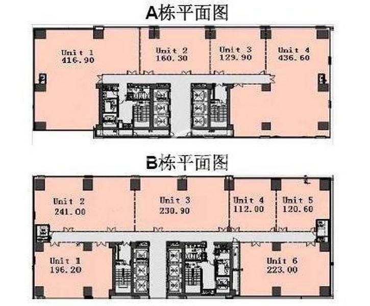 凯德龙之梦虹口广场办公楼租金-写字楼平面图