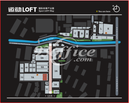 虹口足球场德必运动LOFT创意园区出租-平面图