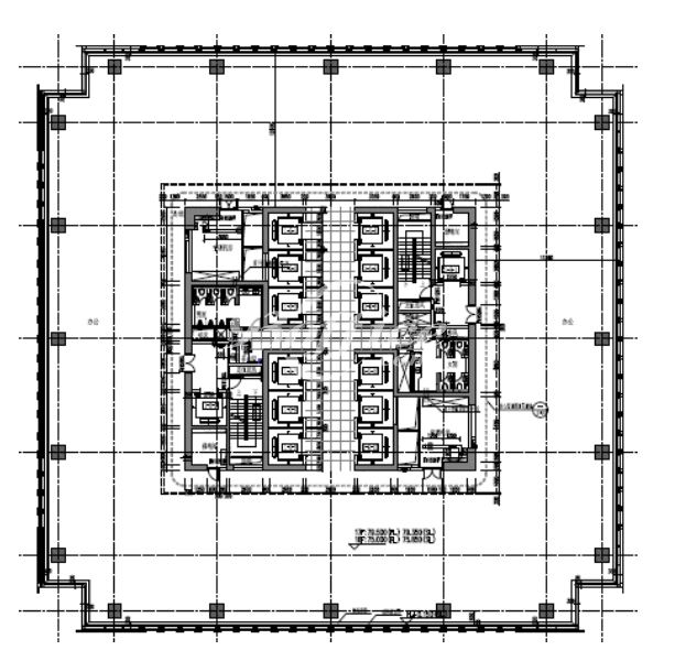 前滩时代广场办公楼租金-写字楼平面图