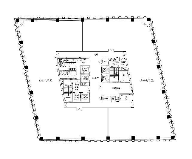 中国黄金大厦办公楼租金-写字楼平面图