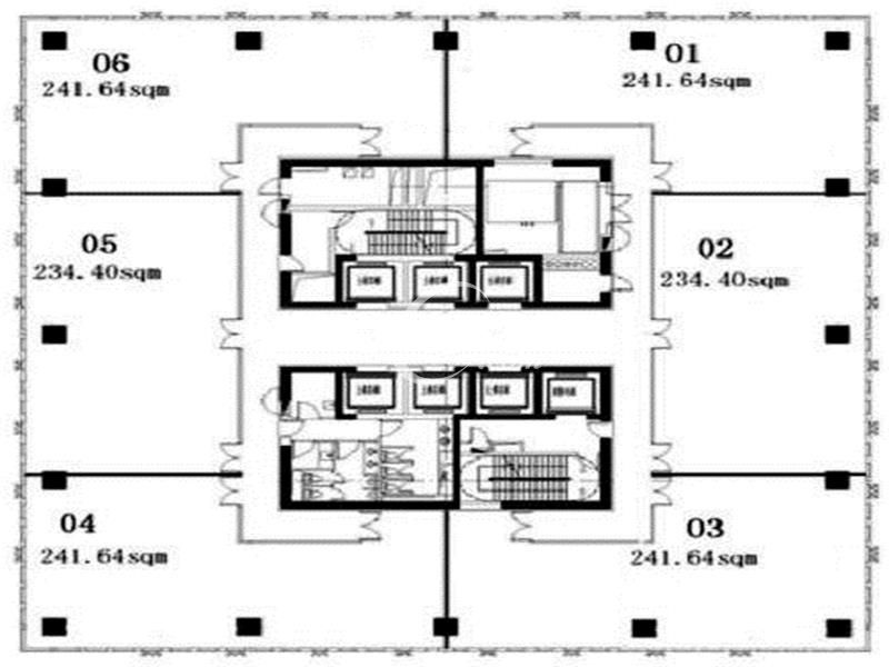 紫竹国际大厦办公楼租金-写字楼平面图