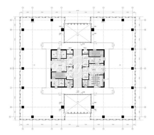 前滩世贸中心办公楼租金-写字楼平面图