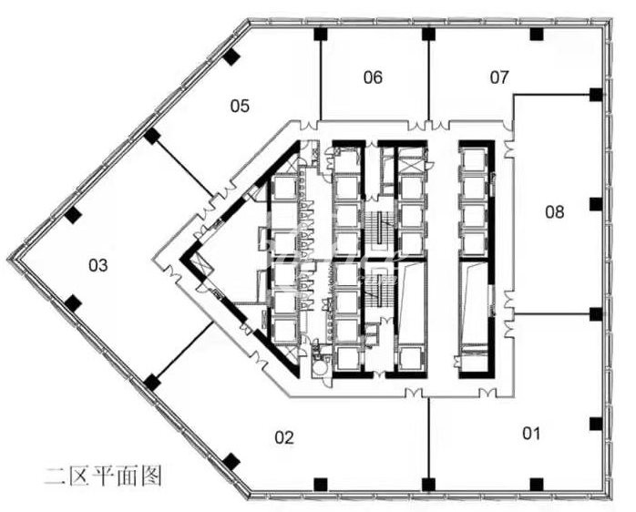 上海SK大厦办公楼租金-写字楼平面图