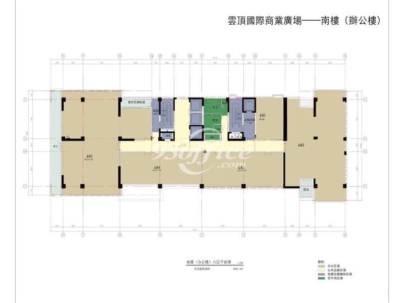 云顶国际商业广场办公楼租金-写字楼平面图