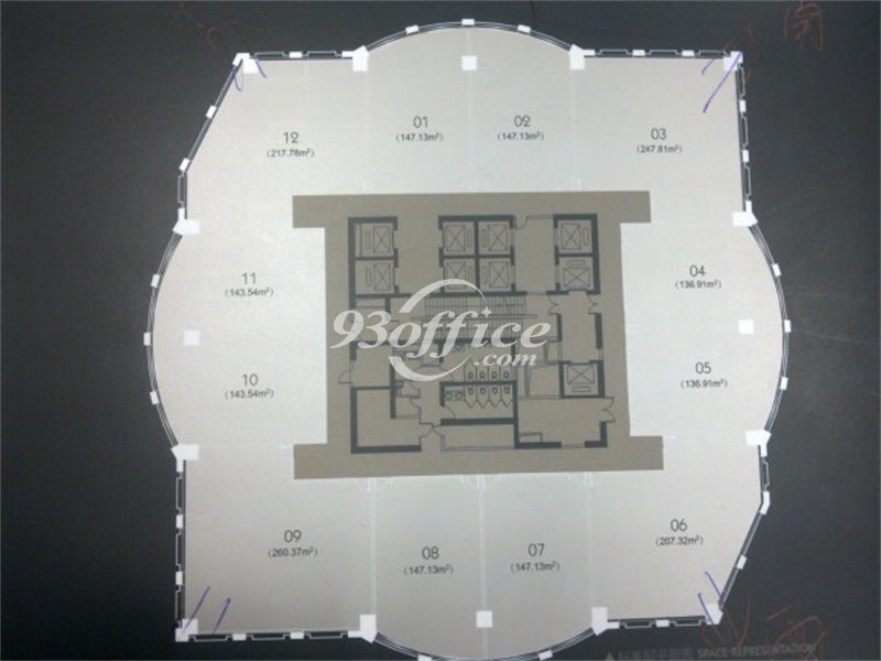 宏汇国际广场办公楼租金-写字楼平面图
