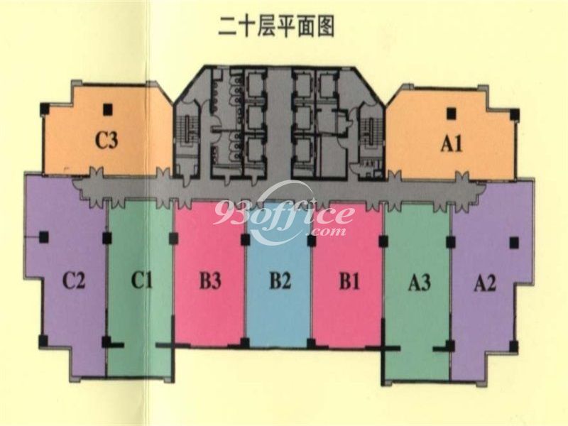 港泰广场办公楼租金-写字楼平面图