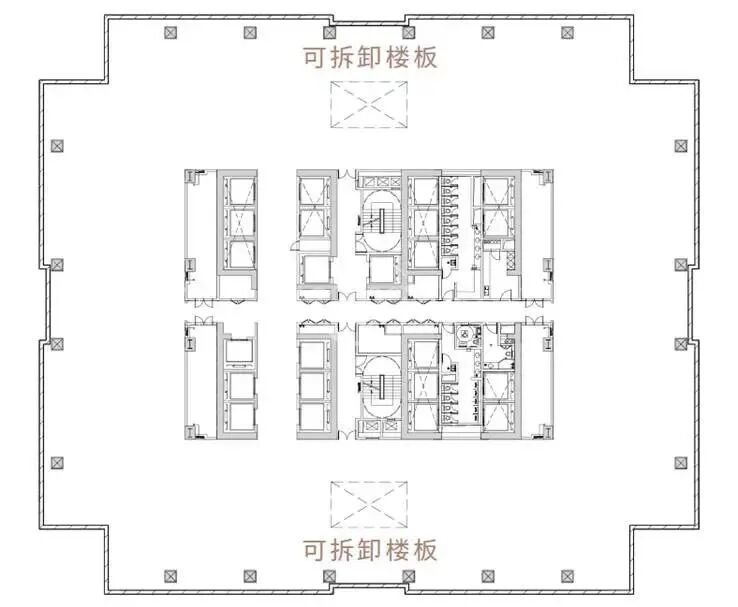 友邦金融中心写字楼出租-办公楼标准平面图